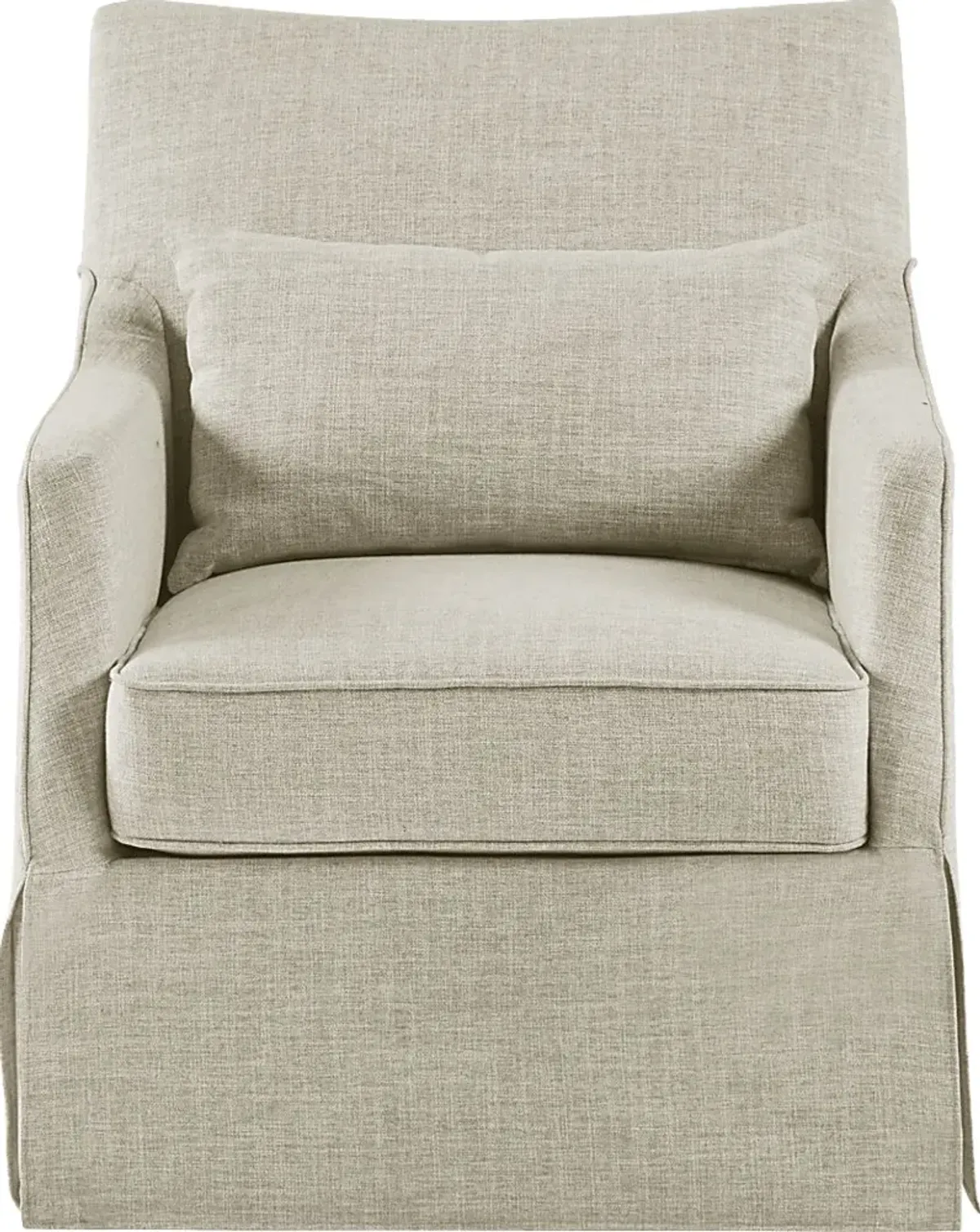 Raynaldo Beige Swivel Accent Chair