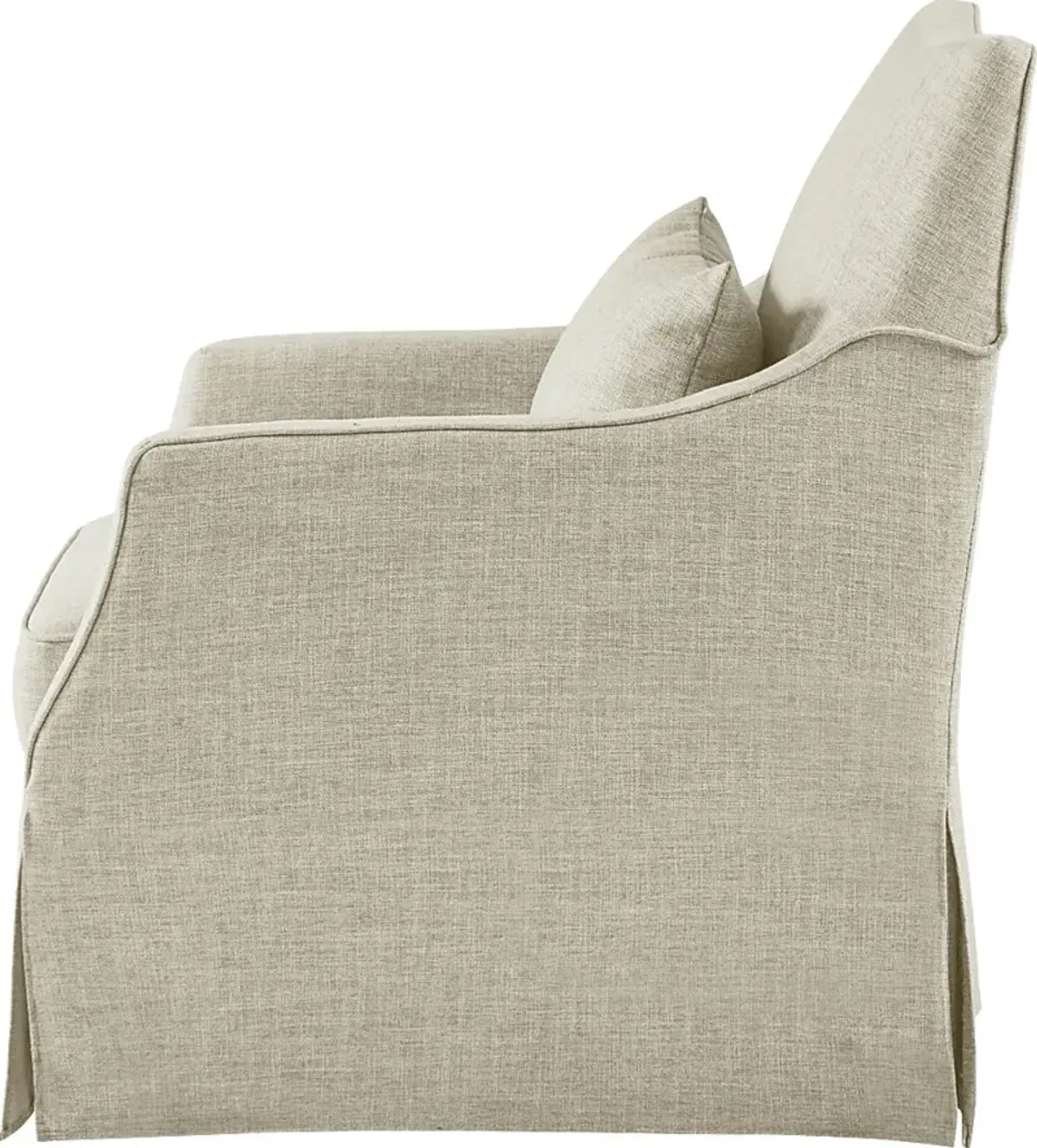 Raynaldo Beige Swivel Accent Chair