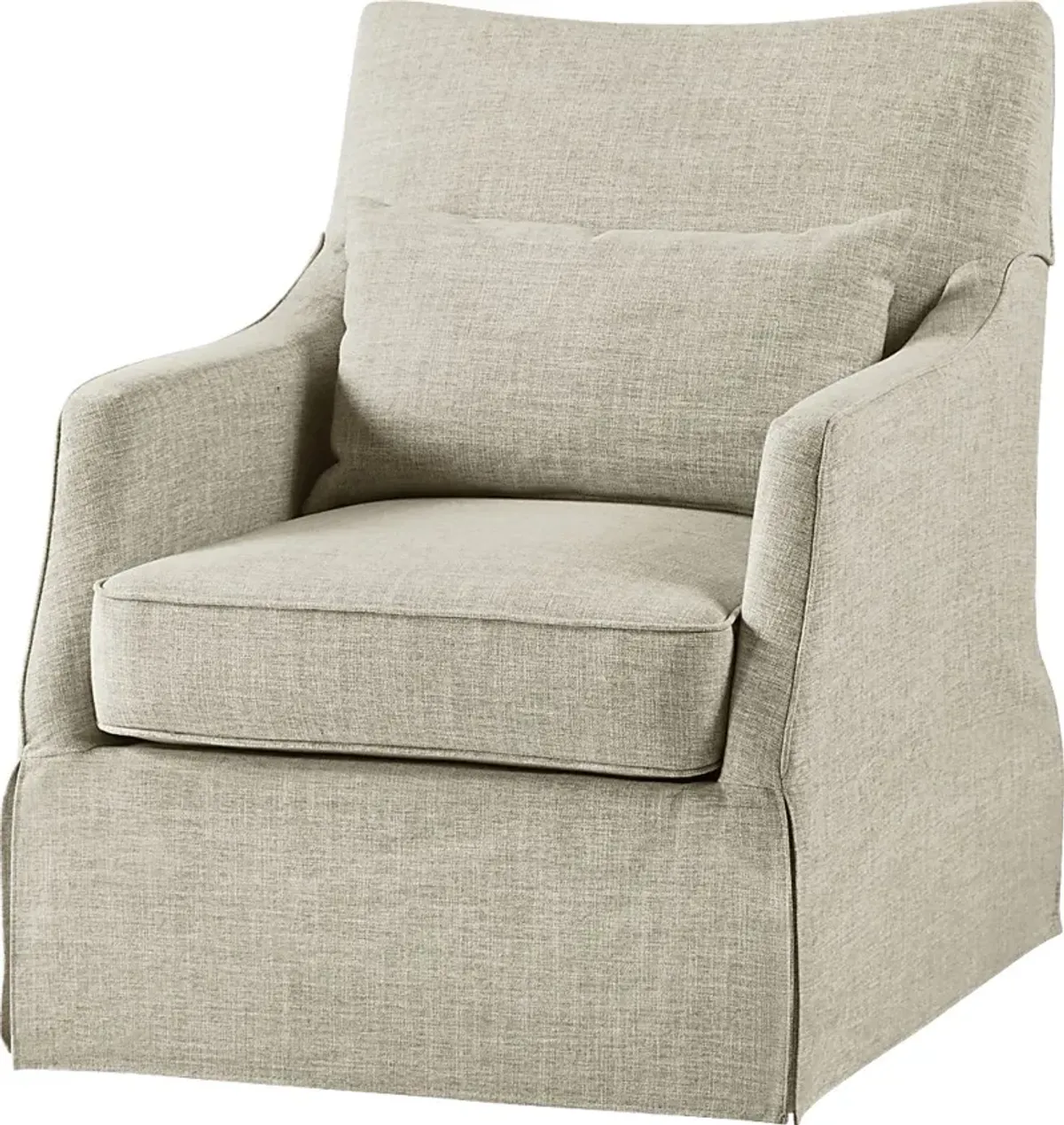 Raynaldo Beige Swivel Accent Chair