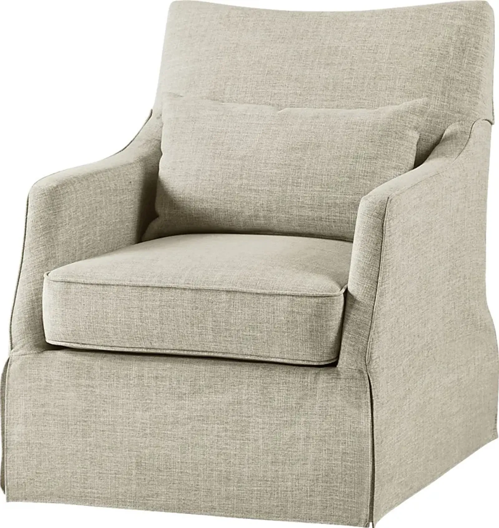 Raynaldo Beige Swivel Accent Chair