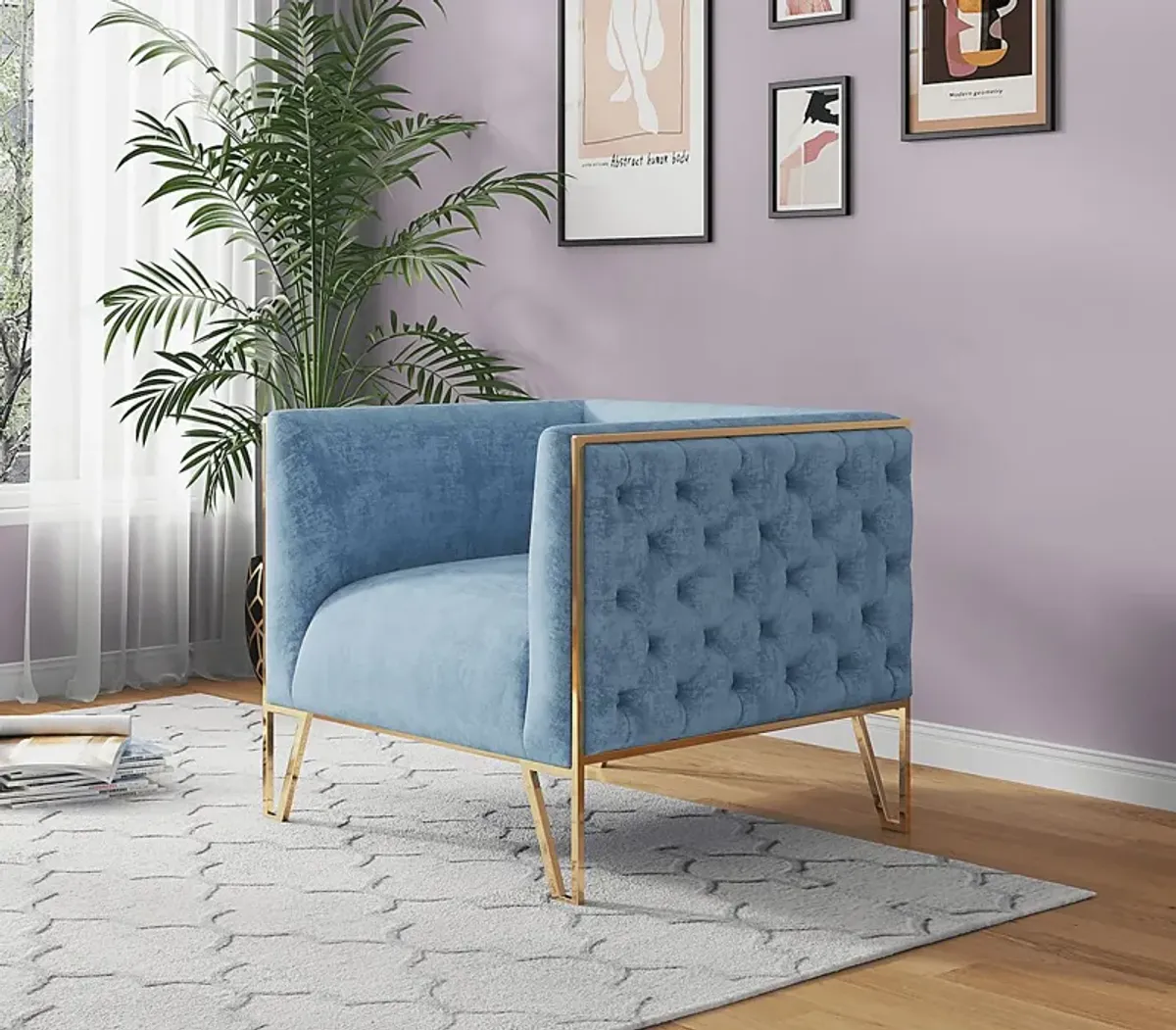 Dellsway Blue Accent Chair