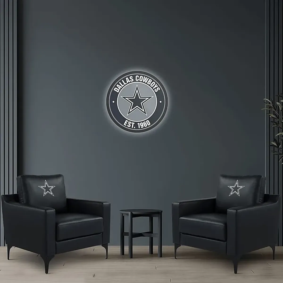 Dallas Cowboys Black Accent Chair