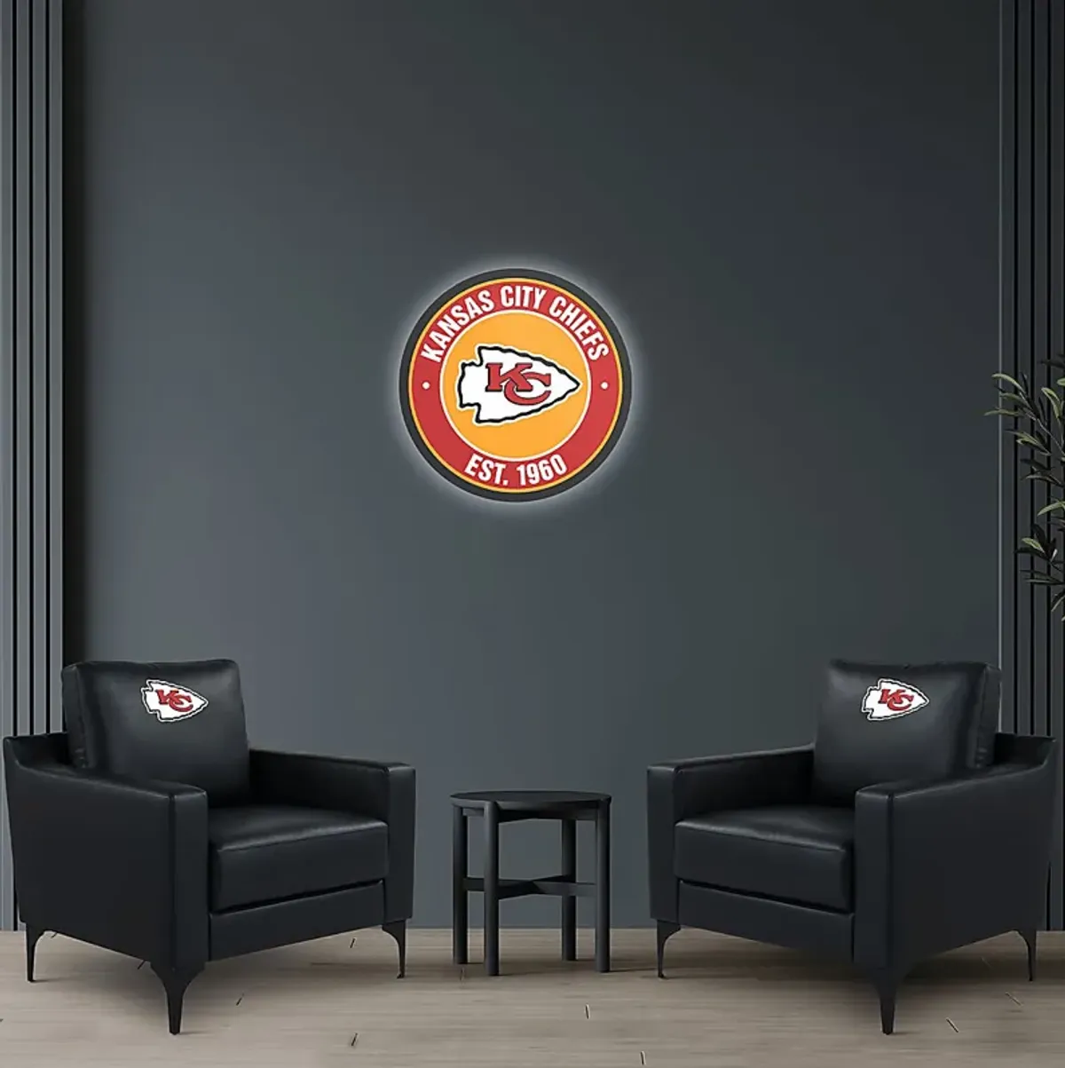 Kansas City Chiefs Black Accent Chair