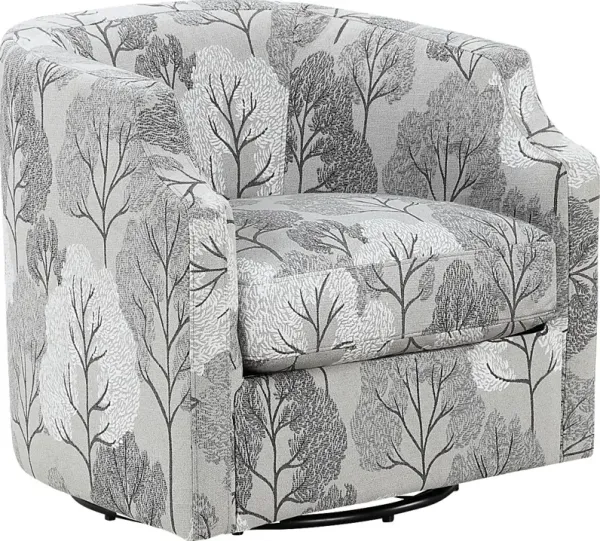 Apisai Gray Swivel Accent Chair