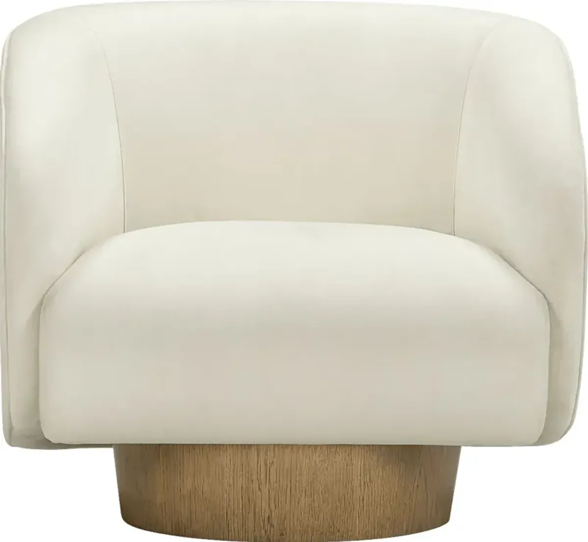 Cerqua Cream Swivel Accent Chair