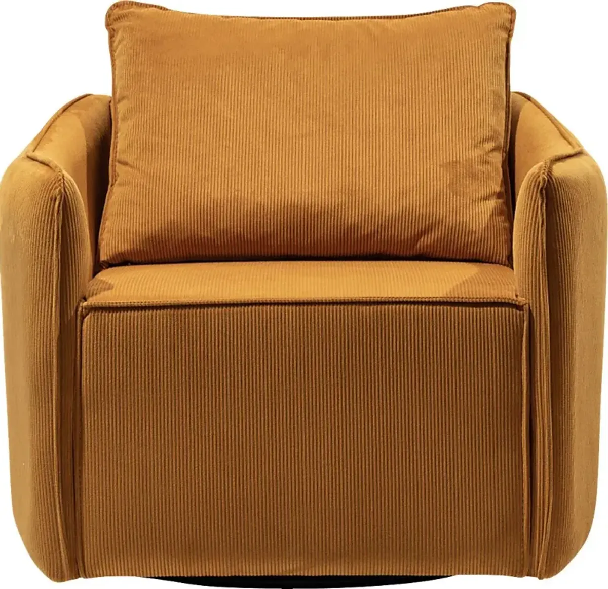 Manvi Brown Swivel Accent Chair