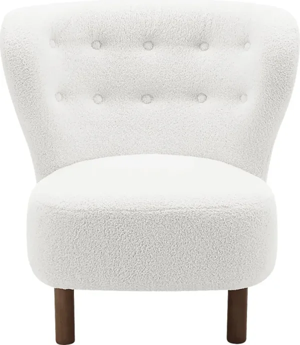 Lionwell White Accent Chair