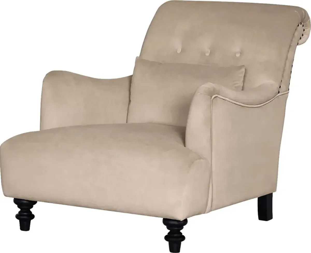 Ikruka Beige Accent Chair