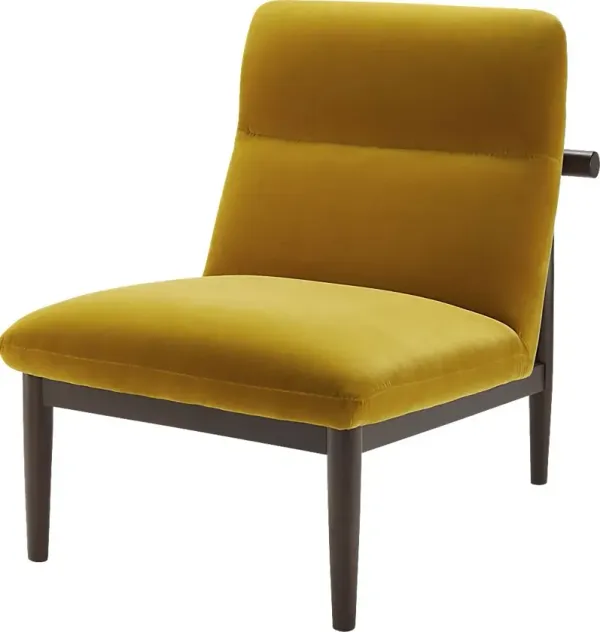 Asma Mustard Accent Chair