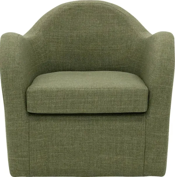 Peliel Green Swivel Accent Chair