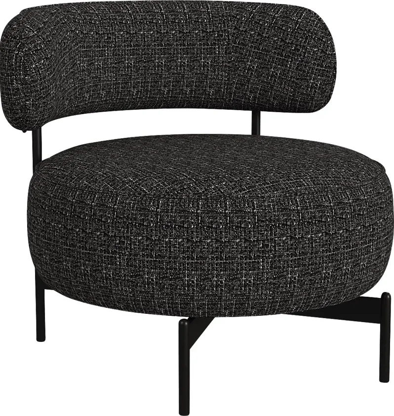 Nvart Black Swivel Accent Chair