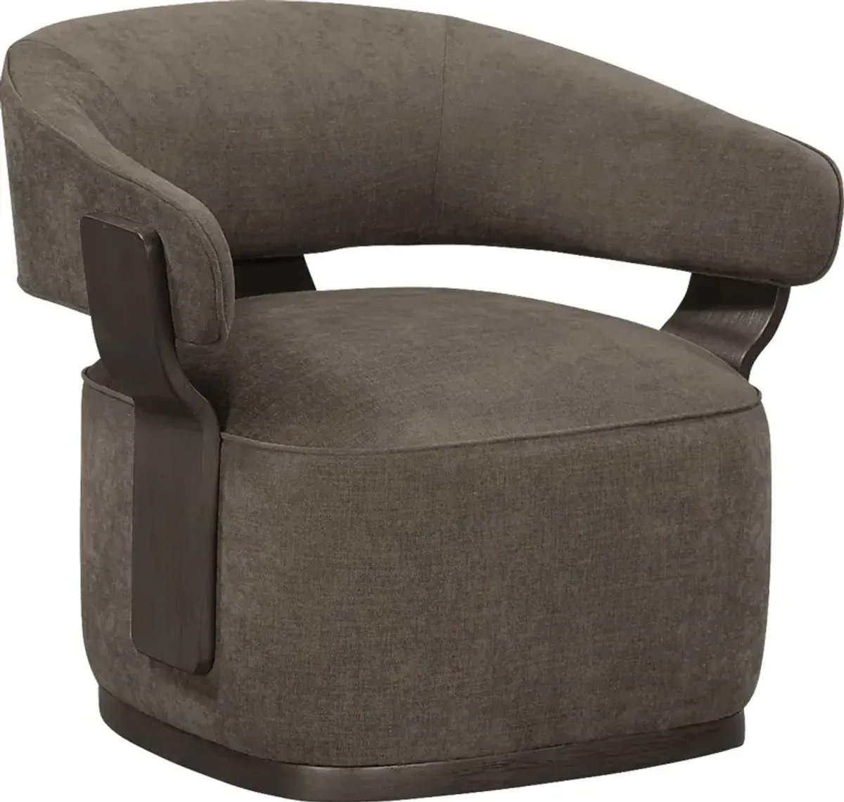 Ansay Brown Swivel Accent Chair