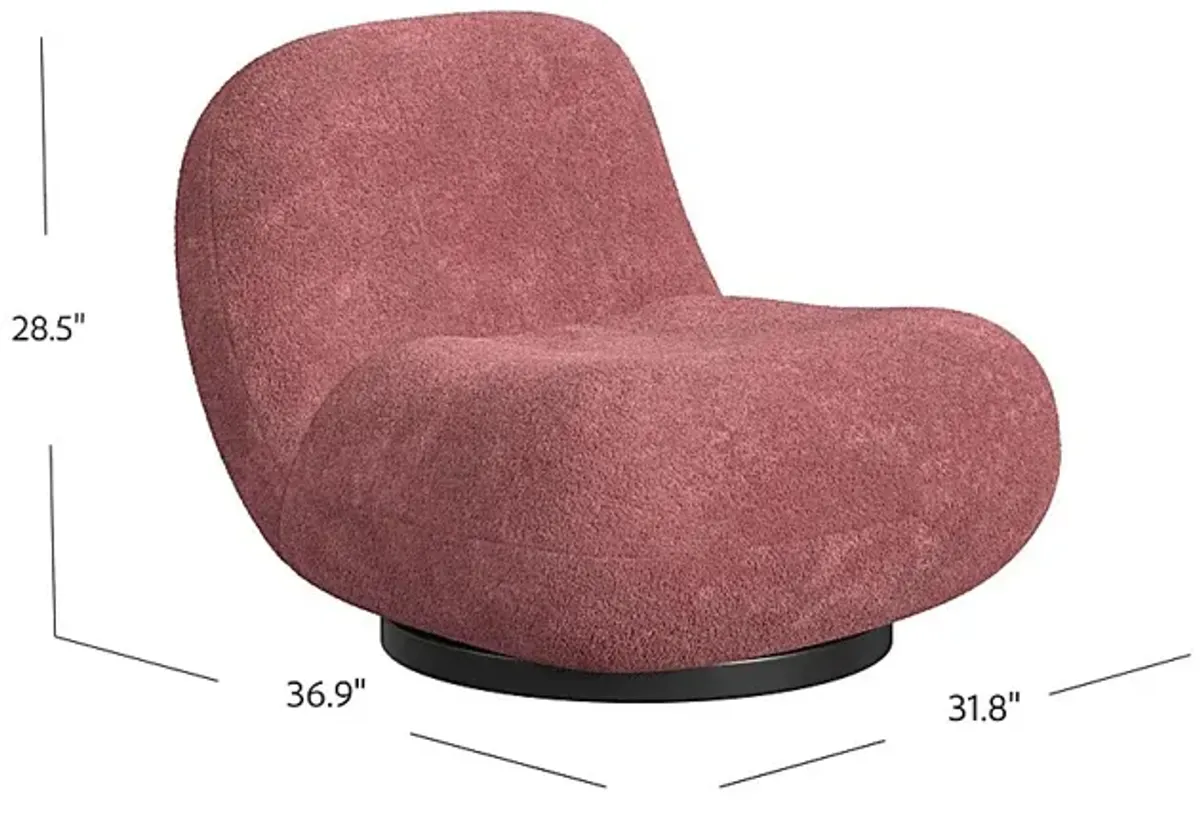 Mehville Mauve Swivel Accent Chair