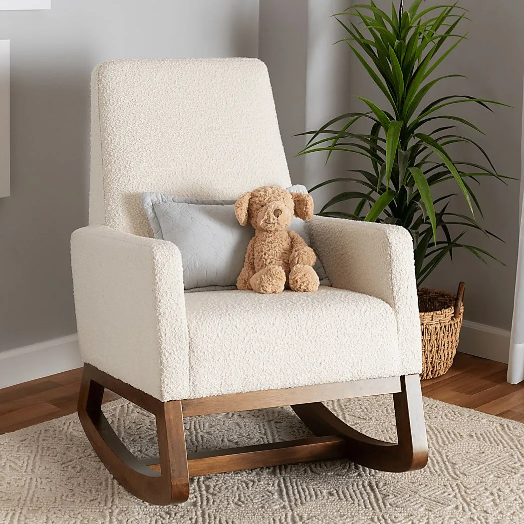 Amebco Off-White Rocking Chair