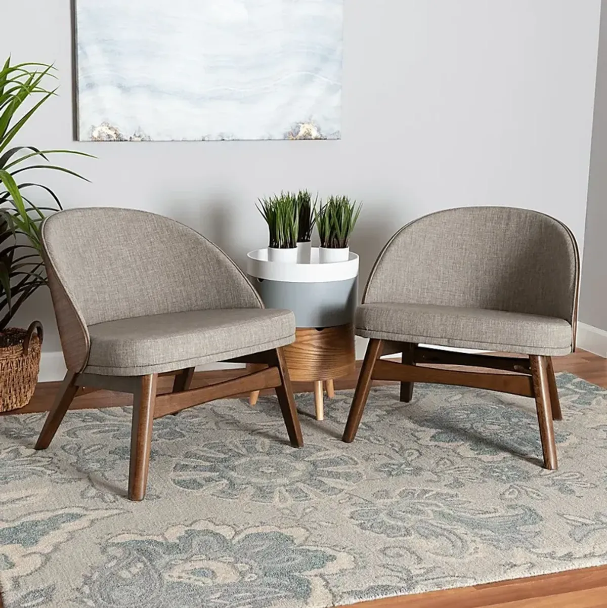 Moraga Gray Accent Chair, Set of 2