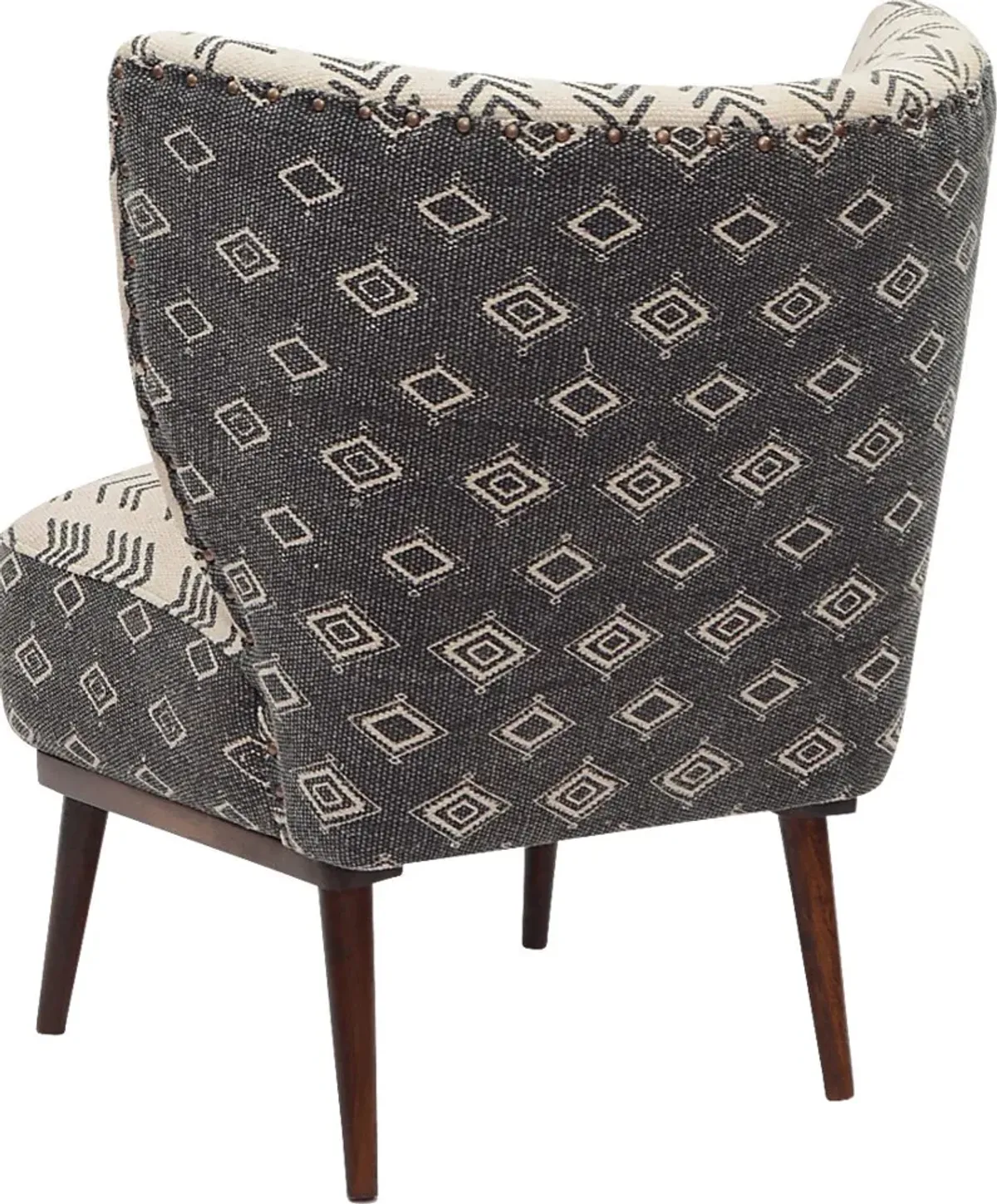 Mideli Cream/Black Accent Chair