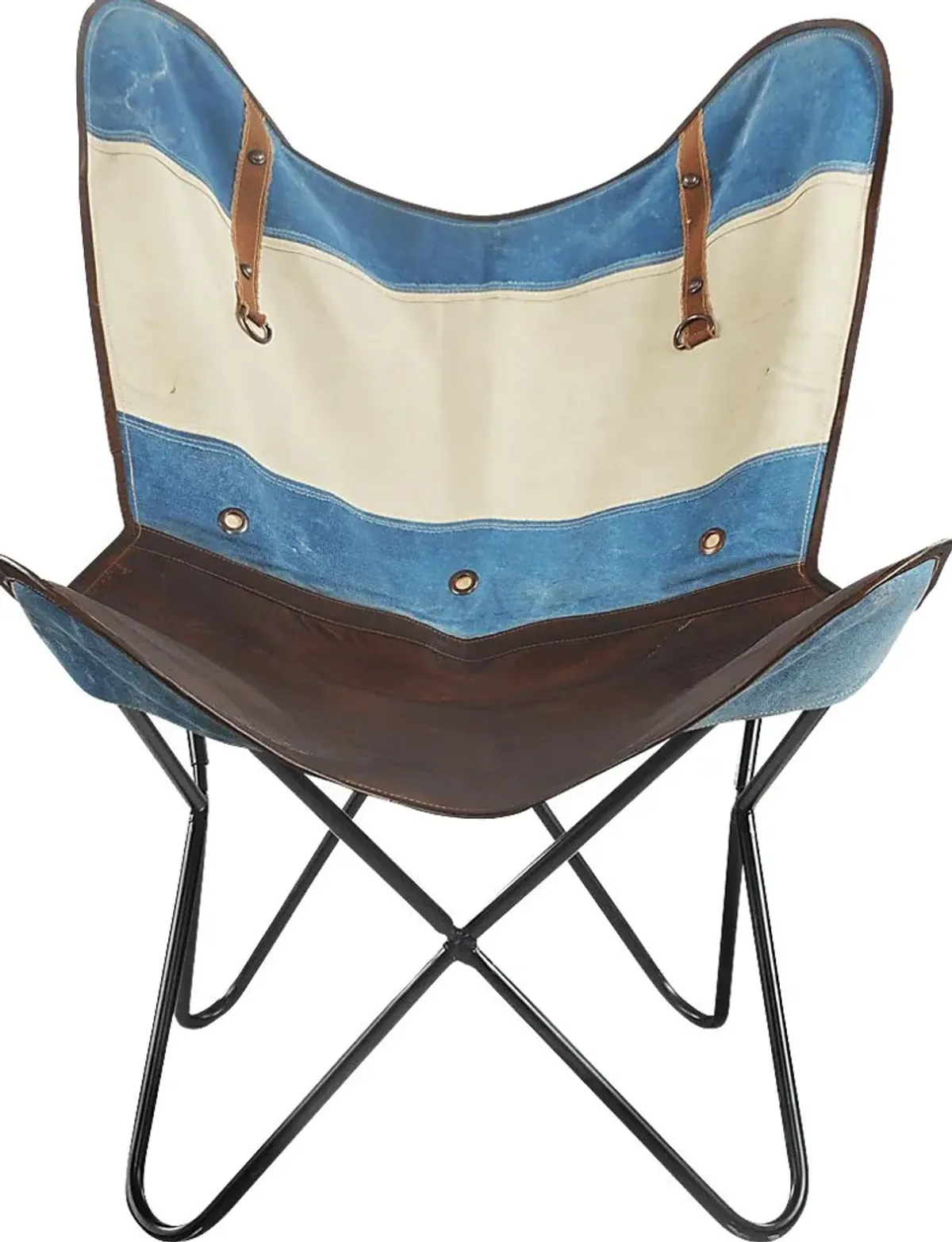 Eucali Blue/Cream Accent Chair