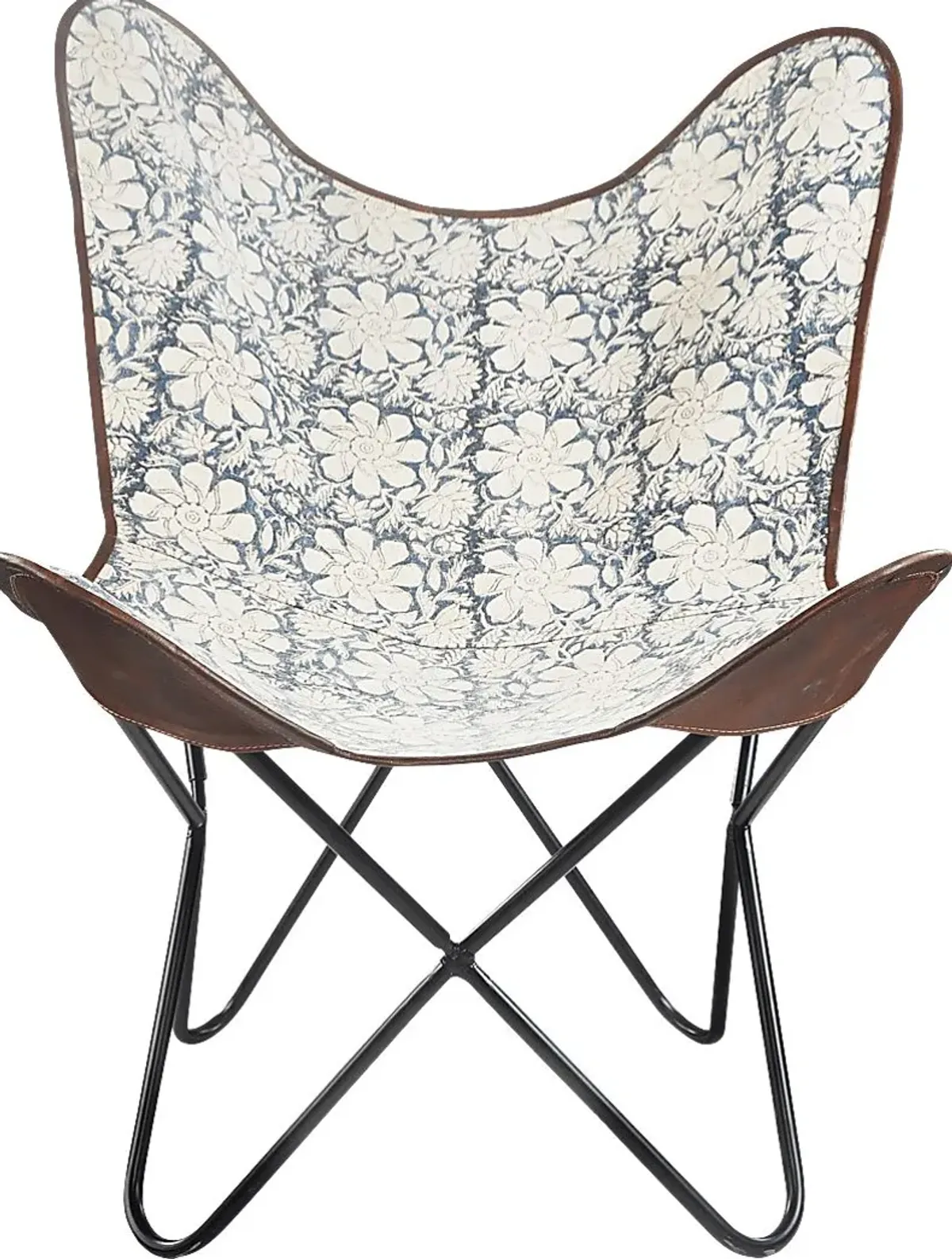 Azadir Blue/White Accent Chair