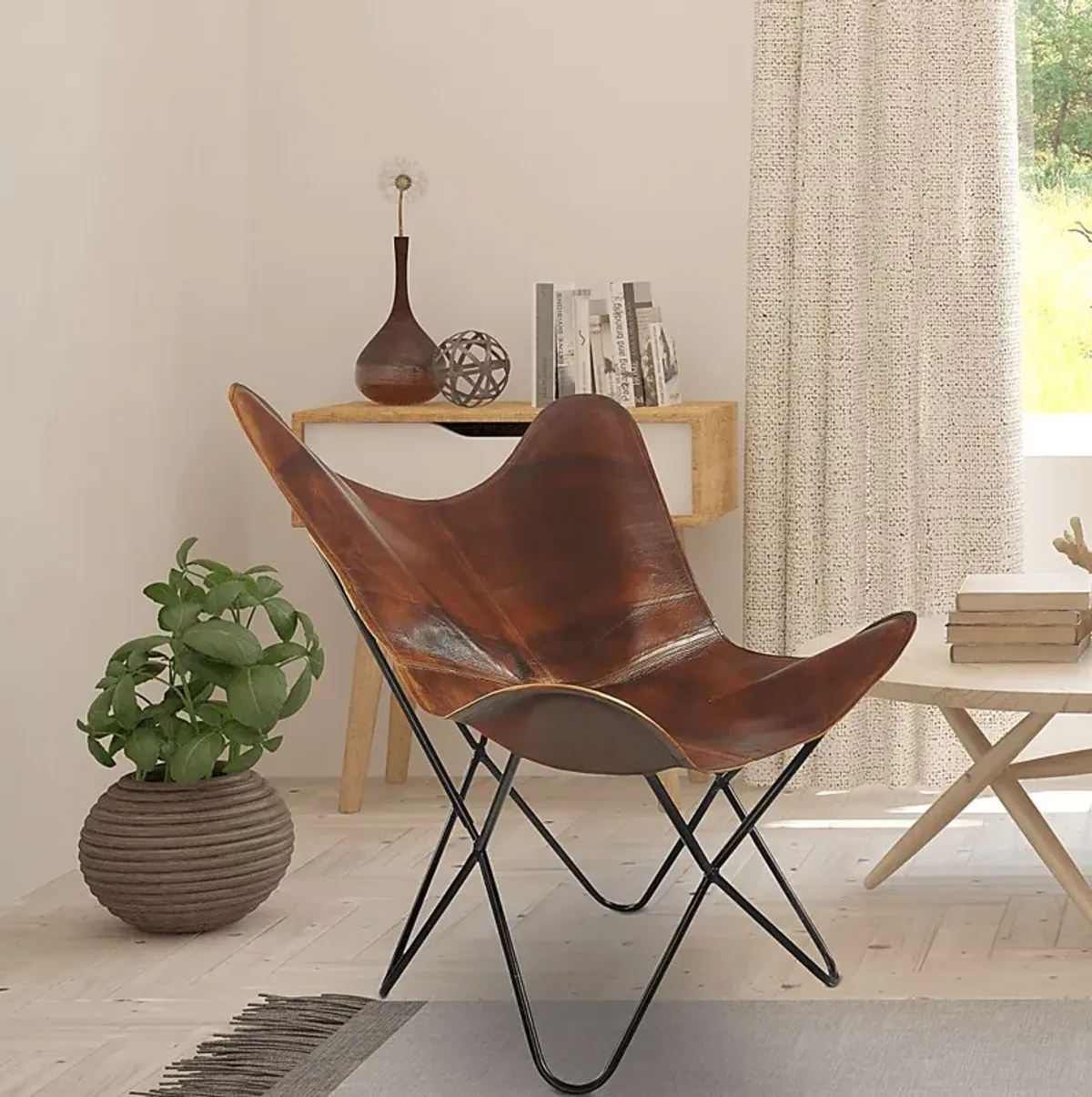 Balom Brown Accent Chair