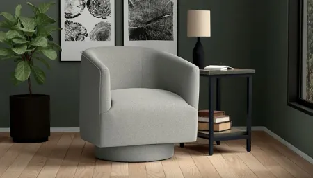 Lukirks Gray Swivel Accent Chair