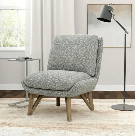 Talwrn Gray Armless Accent Chair