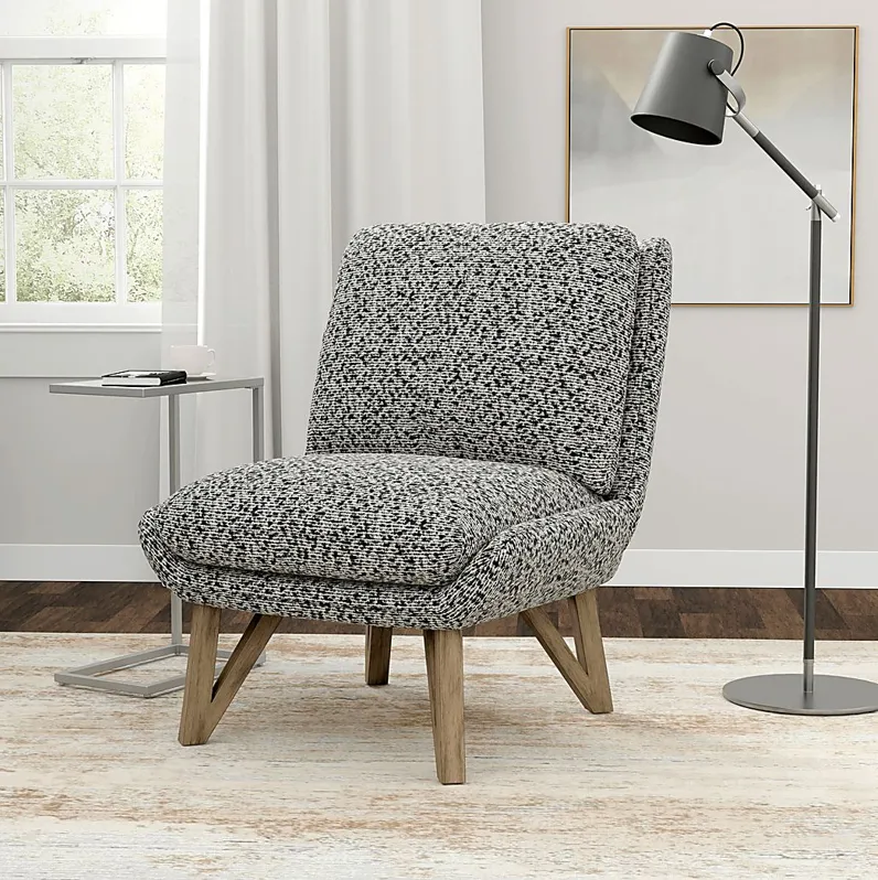 Talwrn Blue Armless Accent Chair