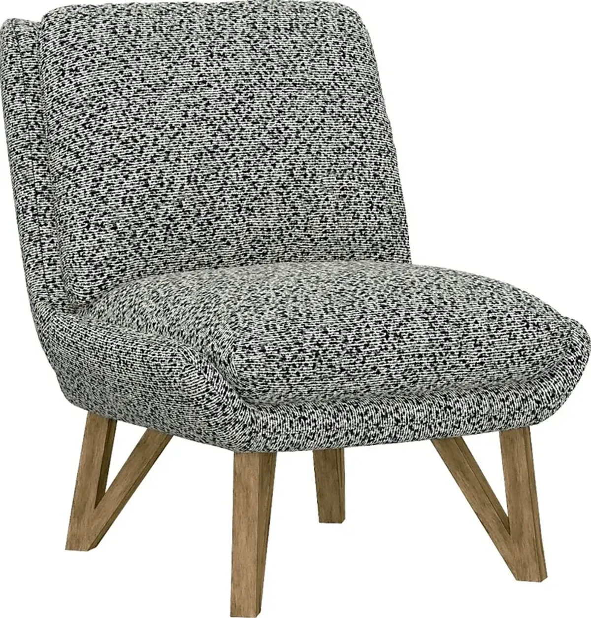 Talwrn Blue Armless Accent Chair