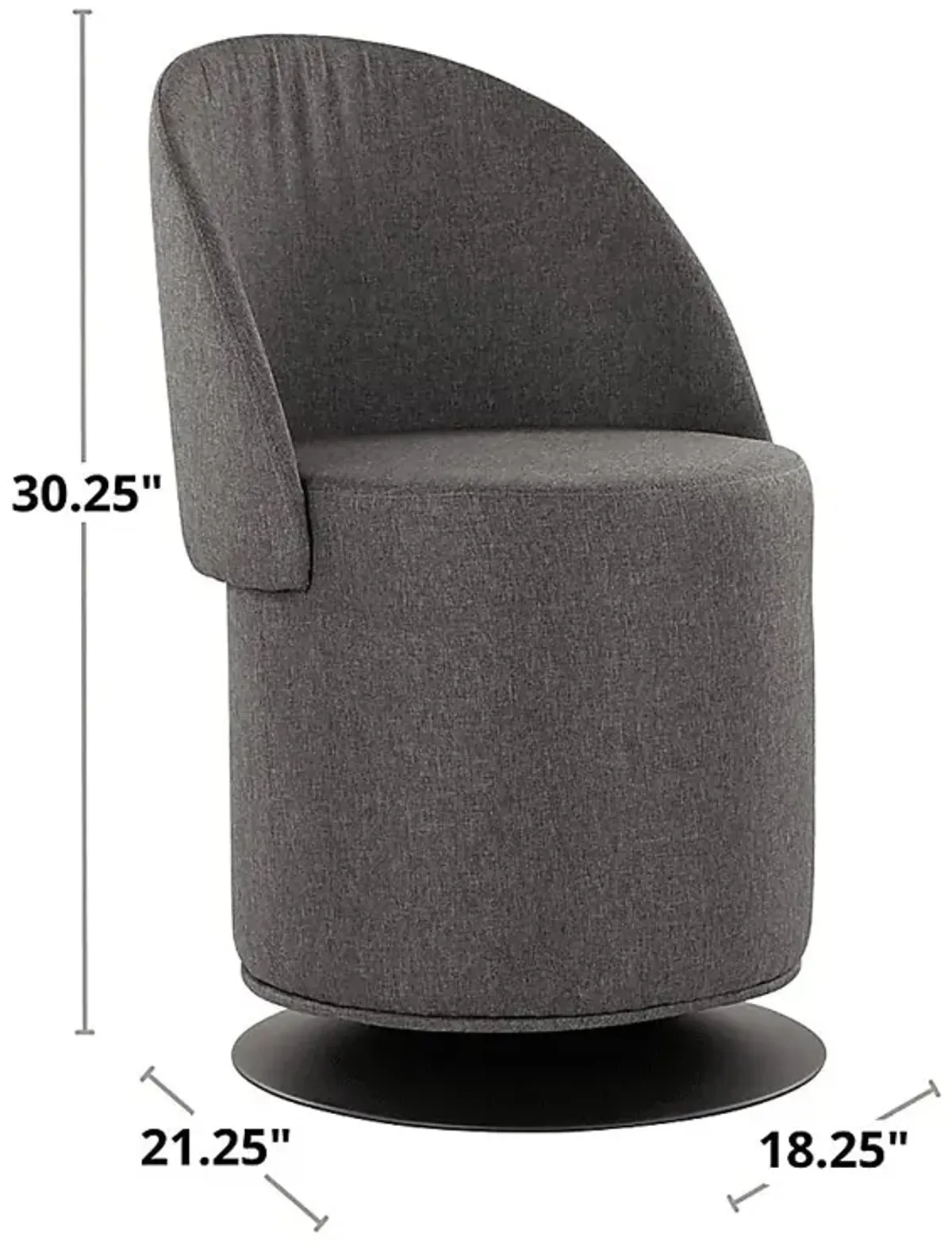 Fairington Charcoal Swivel Accent Chair