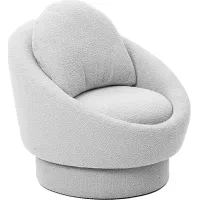 Haseltine Light Gray Swivel Accent Chair
