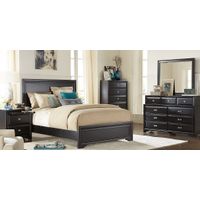 Belcourt Black 5 Pc Queen Panel Bedroom