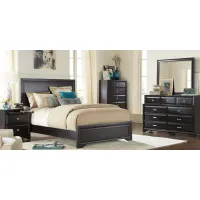 Belcourt Black 5 Pc Queen Panel Bedroom