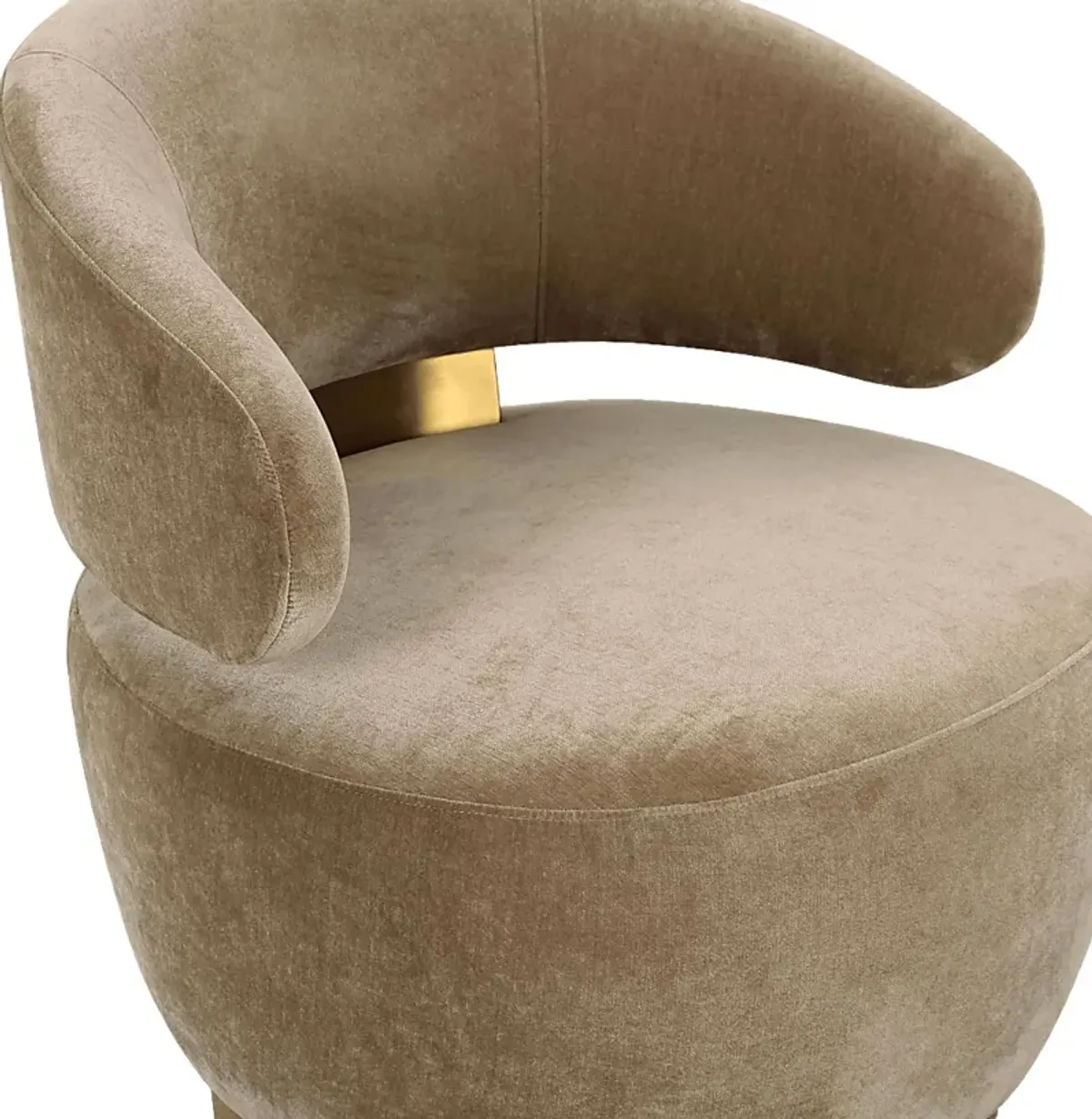 Emmitsburg Light Brown Swivel Accent Chair