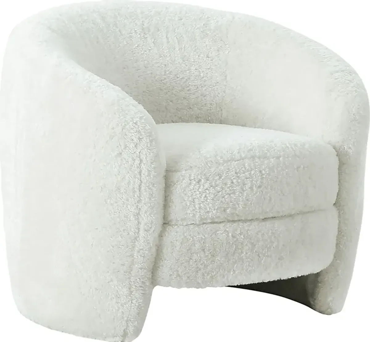 Geoley White Accent Chair