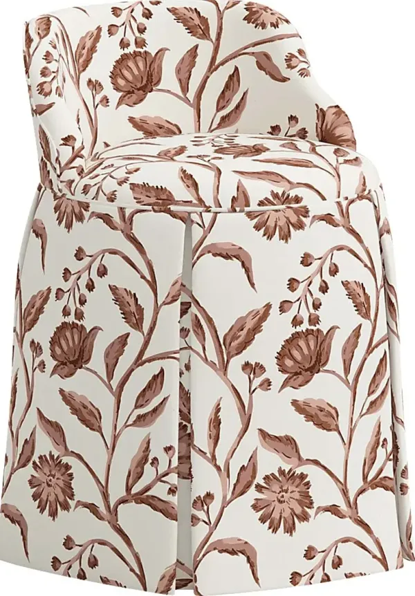 Ifanna Cream Skirted Vanity Chair