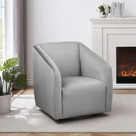 Yabers Gray Accent Chair