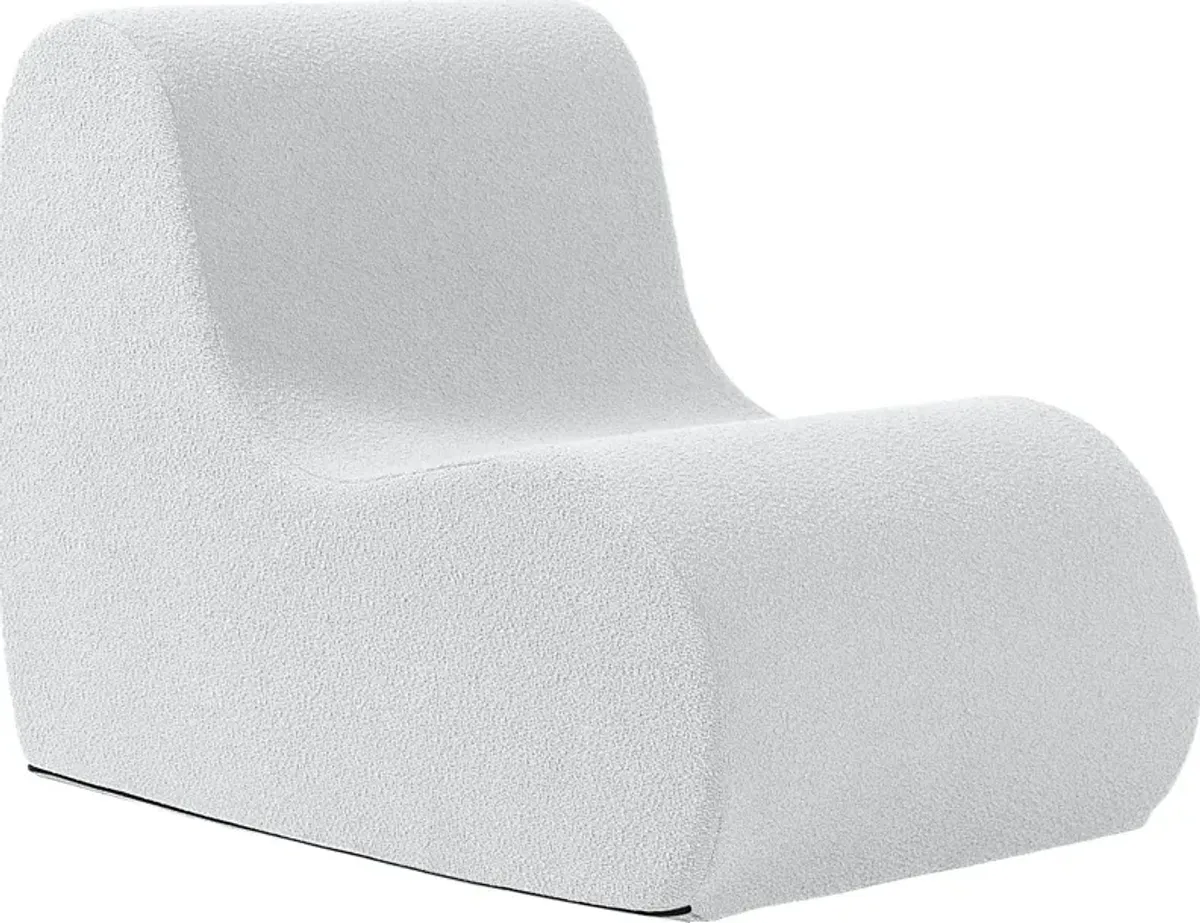 Brumley White Accent Chair