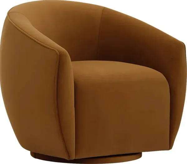 Desertpeak Cognac Swivel Accent Chair