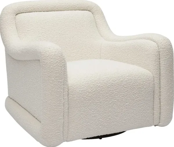 Fullbrighty Cream Swivel Accent Chair