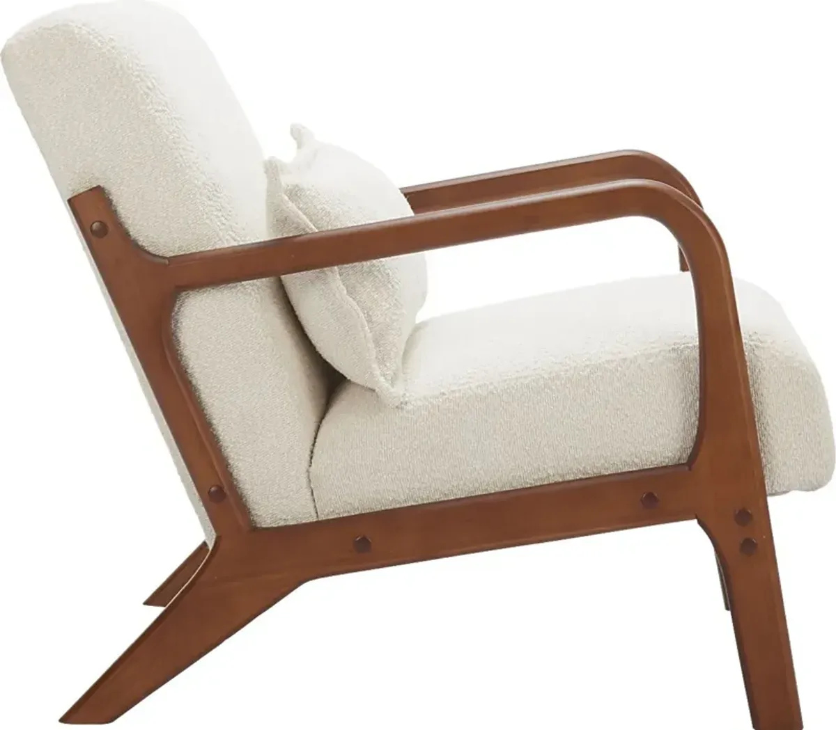 Clovelia White Accent Chair