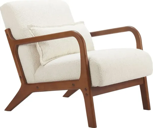 Clovelia White Accent Chair