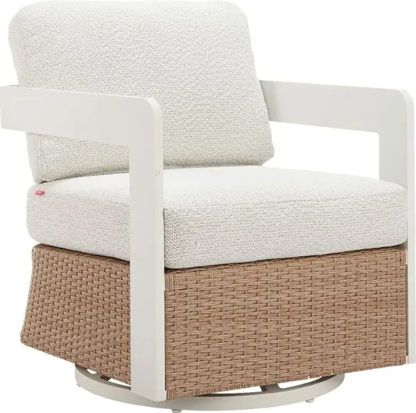 Amabalis White Swivel Chair