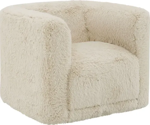 Angelfisha Beige Swivel Accent Chair