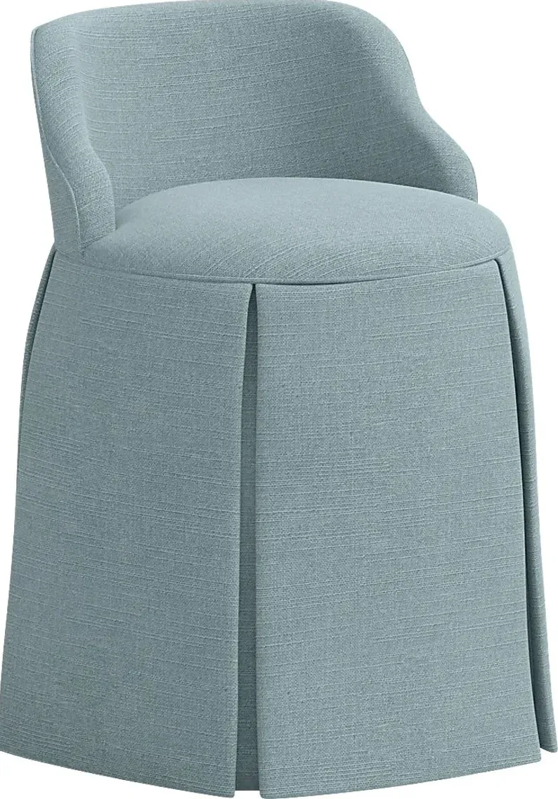 Ifanna Blue Skirted Vanity Chair