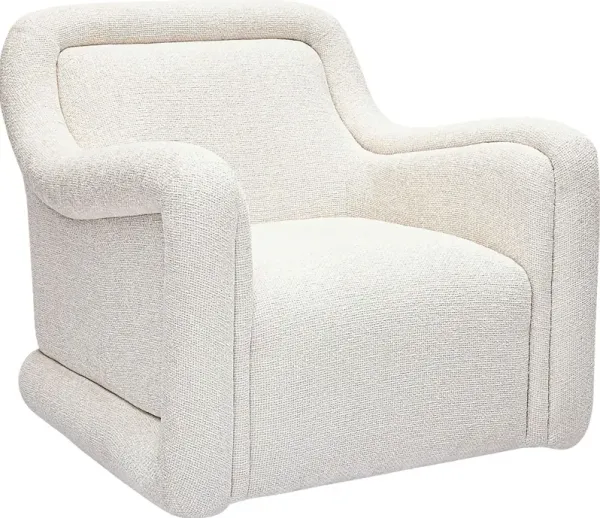 Fullbrighty II Cream Swivel Accent Chair