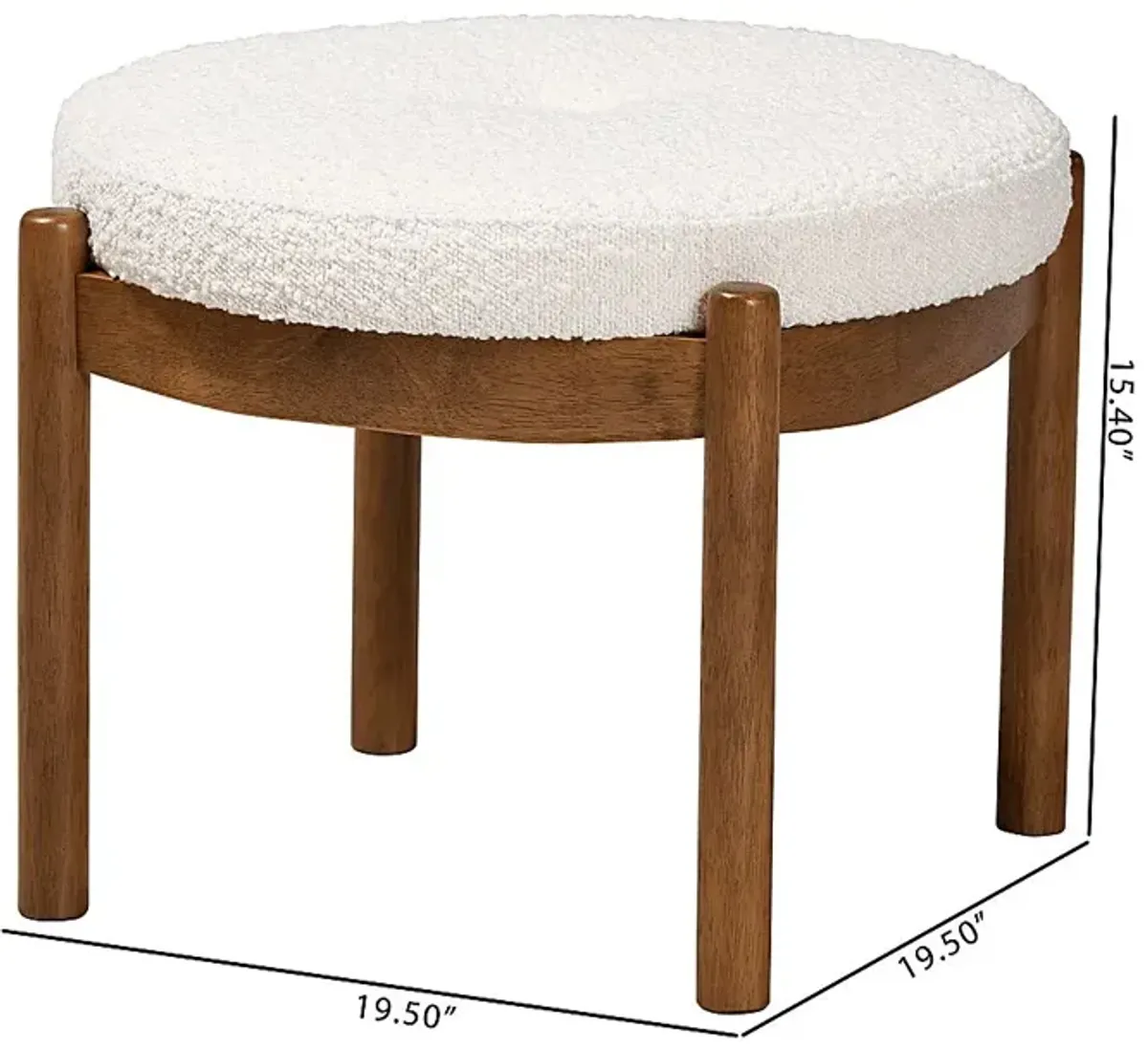 Swanner Brown Ottoman