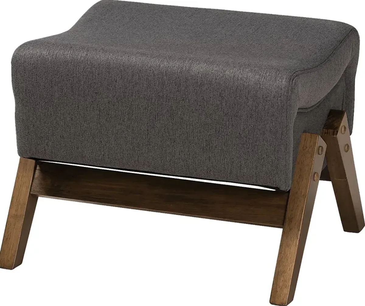 Detillion Dark Gray Ottoman