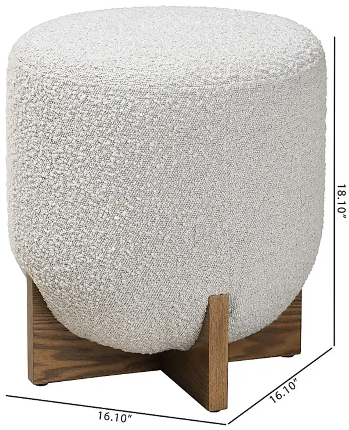 Lafoye Light Gray Ottoman