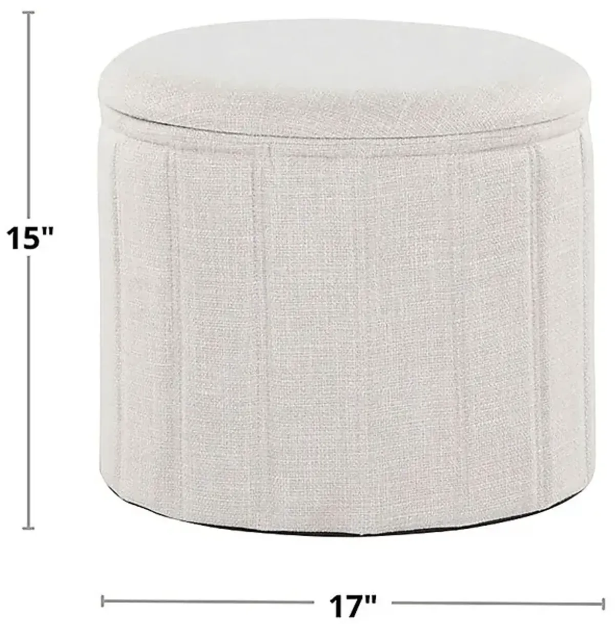 Sharynwood Cream Storage Ottoman