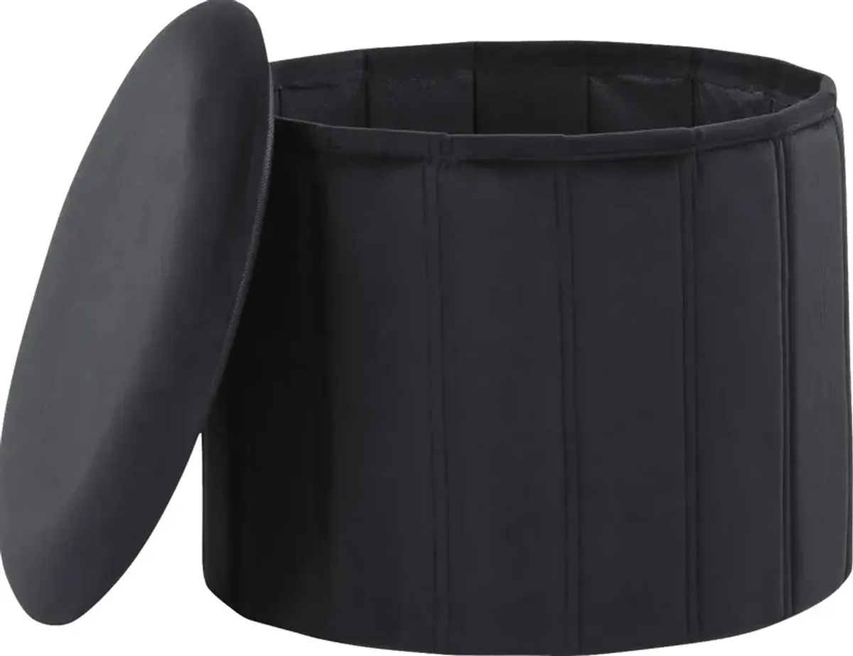 Sharynwood Black Storage Ottoman