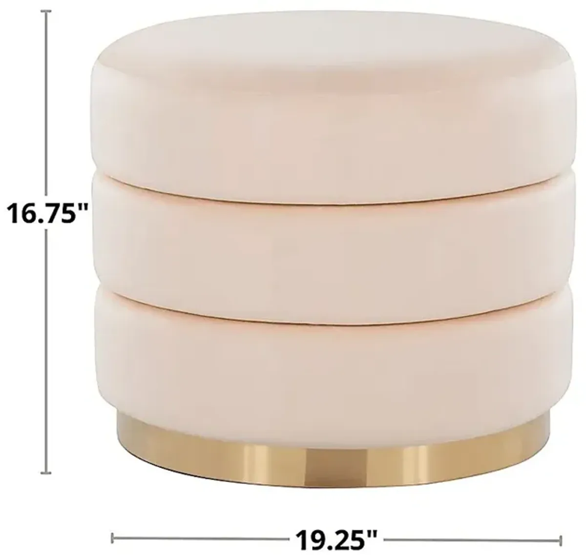 Sorbonne Cream Ottoman